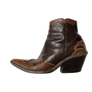 Donald J. Pliner Two-Tone Brown Ankle Boots size 8.5